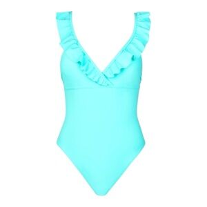 CUPSHE Ruffle Front V Neck One Piece Swimsuit L NWOT